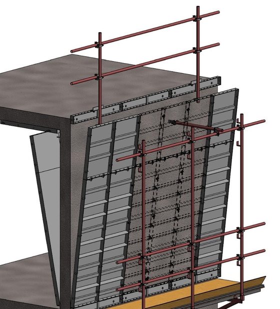 Aluminium wall formwork panels
